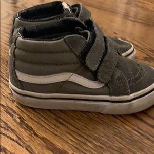 Toddler Vans velcro mid rise grey size 7